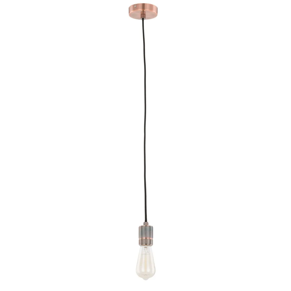 Casa, nowoczesna oprawka wisząca, w kolorze czerwonej miedzi, E27, DS-M-010 RED COPPER